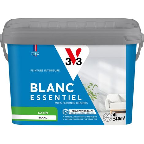 Peinture intérieure Blanc Essentiel® V33 Blanc Satin 4L