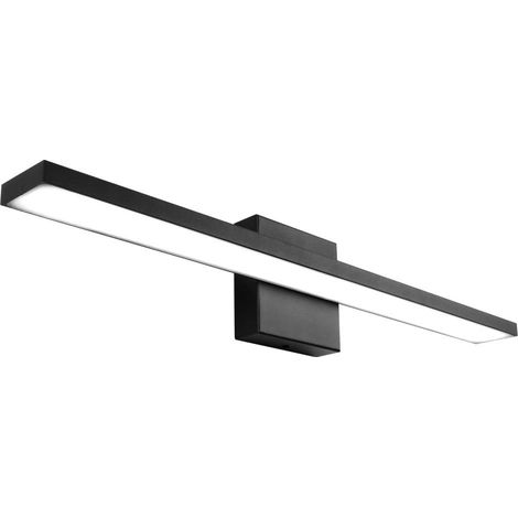60 mm, schwarze LED-Moderne Badezimmer-Waschtischleuchte, 20 W, mattiertes Aluminium, 6000 K weißes Licht
