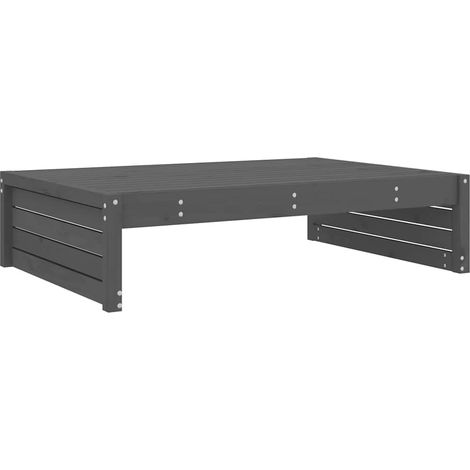 Maison Exclusive - Gartenhocker Grau 120x80 cm Massivholz Kiefer