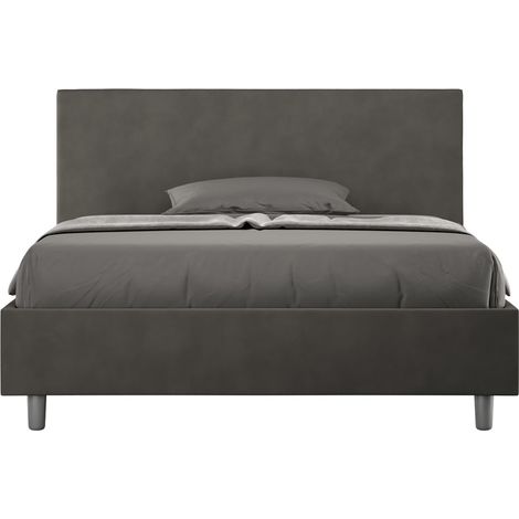 Letto Matrimoniale 160x210 cm Senza Rete Adele Grigio (1/4)