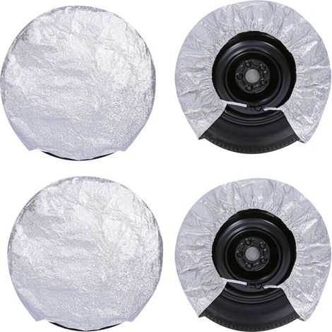 Tbest Protections solaires durables pour roue de remorque de bateau de camping-car Van Camionnette Film en aluminium argenté 23-25" (27-29"). (1/5)