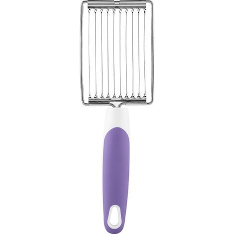 Coupe-viande en acier inoxydable, outil de coupe de viande, de jambon, de fruits, de tomates, de cuisine, d'aliments mous (violet) (1/5)