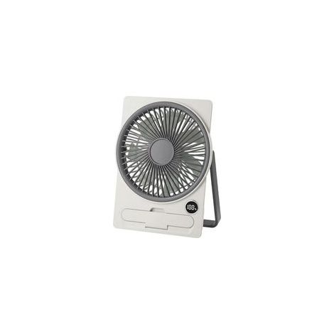 Tischventilator, leiser USB-Ventilator, Mini-Ventilator mit 5 Geschwindigkeitsstufen, LED-Anzeige, kleiner tragbarer Ventilator für Büro und Zuhause (Weiß) (1/5)