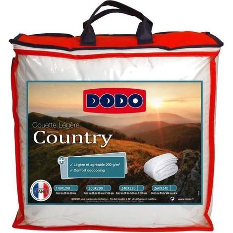 DODO Couette legere Country - 140 x 200 cm - Blanc