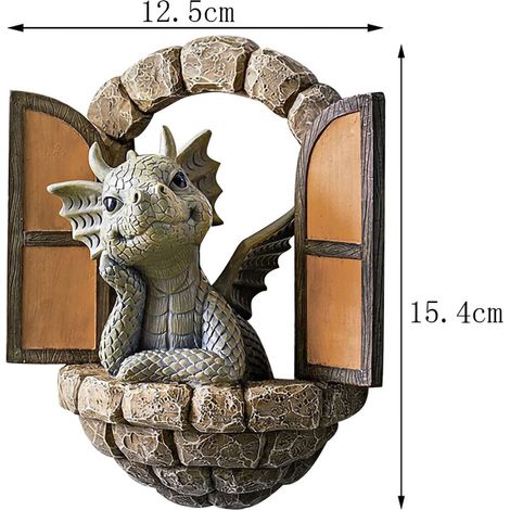 Figurine de Dinosaure en Résine Mignonne, Statue Décorative Réaliste pour Intérieur - Modèle Compact W110 (1/5)