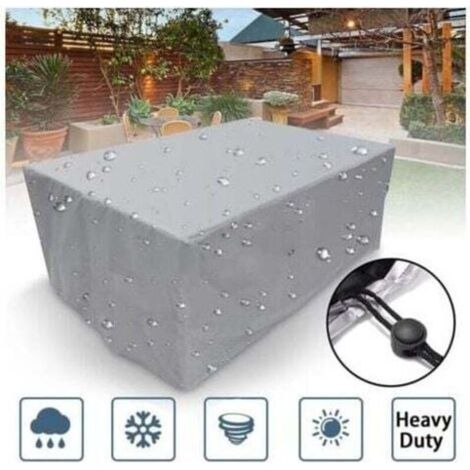 Rechteckige Schutzhülle für Gartenmöbel, aus Polyester, wasserdicht, staubdicht, UV-beständig, für Gartenstühle oder -tische (Abmessungen: 152 x 104 x 71 cm) (1/4)