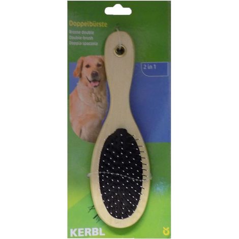 Kerbl Bürste flexibel für Hunde / Katzen (Doppelbürste, Pflegebürste) 83273 (1/2)