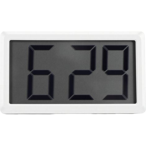 Petite horloge numérique magnétique, légère, portable et polyvalente, affichage 12 heures, idéale pour les voyages, la salle de classe ou la chambre à coucher, blanche (1/5)