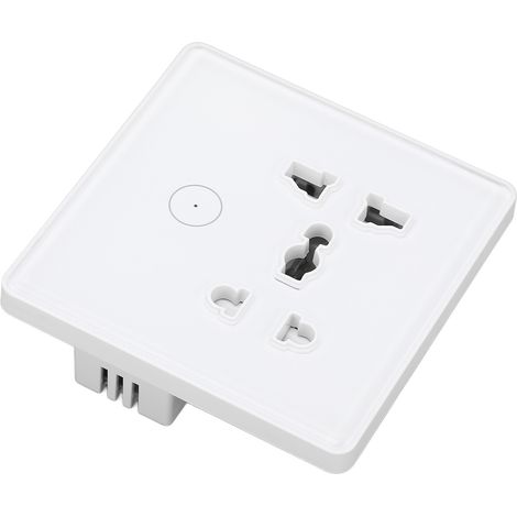 Intelligente WLAN-Steckdose mit Touch-Schalter, App-Fernsteuerung, Timer-Funktion, Tuya-kompatibel, 100–240 V, Smart-Steckdose (1/5)
