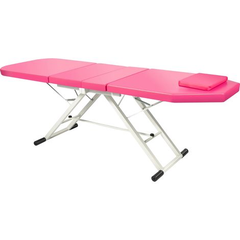 Table de massage, dossier réglable, construction robuste, Rose (1/2)