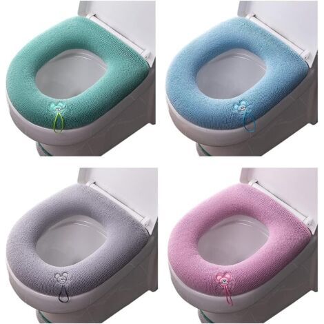 ZOLGINAH Tapis De Toilette En Hiver, 4 Pièces Coussin De Siège De Toilette Domestique, Oreiller De Toilette Chaud, Oreiller De Toilette Épaissi, Lavable Et Réutilisable (1/5)