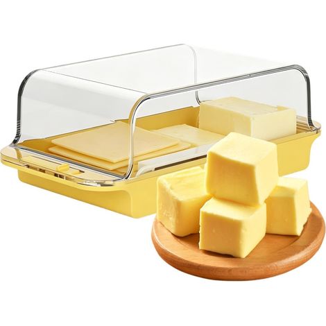 Beurrier transparent style campagnard pour réfrigérateur - Distributeur , plateau porte-beurre , fro (1/5)