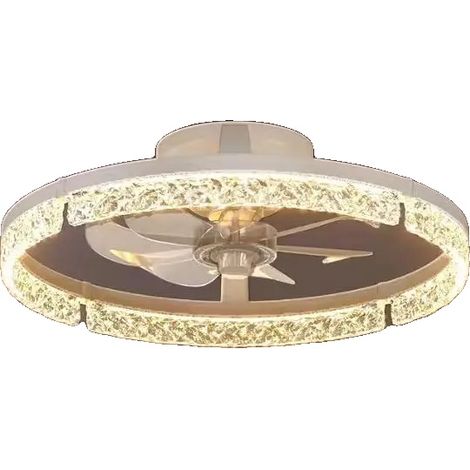 Ventilador de techo, luz LED regulable, mando a distancia, BLANCO (1/2)