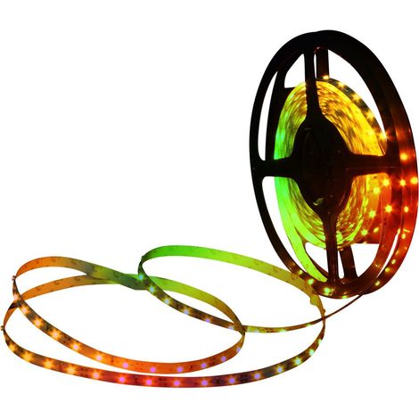 Ruban LED Intérieur RGB Dimmable 5m - Bandeau Lumineux Multicolore en Plastique 24W - PANGIVO (1/5)