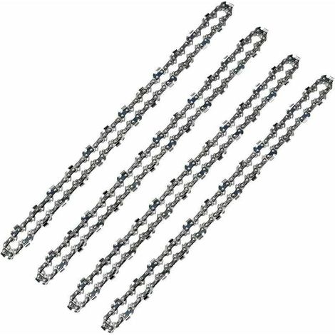 Kettensägenkette 52 Glieder, Teilung 3/8 LP, Stärke 050 (1,3 mm) mit geringem Rückschlag, Satz mit 4 Kettensägenketten 52 Mitnehmer für 14 (35 cm) Kettenführung