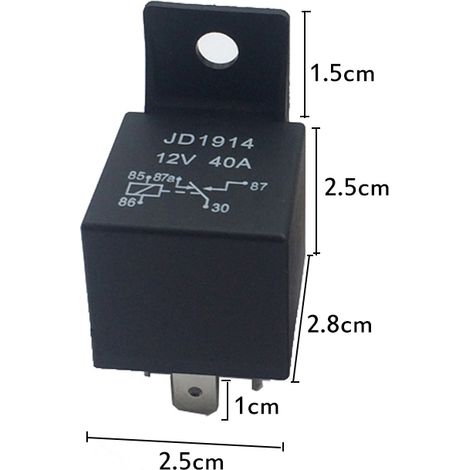 Relais automobile 12V 40A 5 broches SPDT avec support 5 fils pour GPS, éclairage, ventilateur et climatisation, lot de 5, pour voiture, camion et véhicule