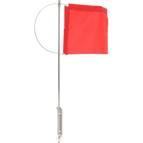 Pavillon indicateur de vent marine inox rouge pour mât de bateau, voilier et yacht, anémoscope métal 140x120mm (5.51x4.72 pouces) (1/5)