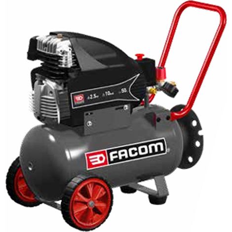 Facom – Compresseur professionnel coaxial lubrifié 50 L – Pression 10 bar – Débit d'air 260 L/min – Moteur 2,5 HP – 427251