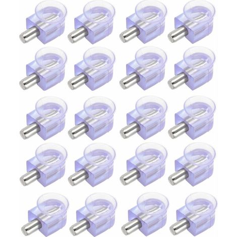 – Lot de 20 taquets à ventouse en plastique Ø5mm – Support étagère verre – Installation facile – Pour meubles et plateaux (1/2)