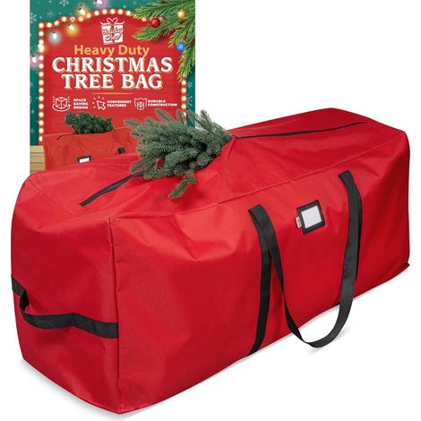 Sac de rangement pour sapin de Noël - Sac de rangement pour sapin de Noël, 1223851 cm, étanche, équipé d'une poignée et d'une fermeture éclair (1/5)