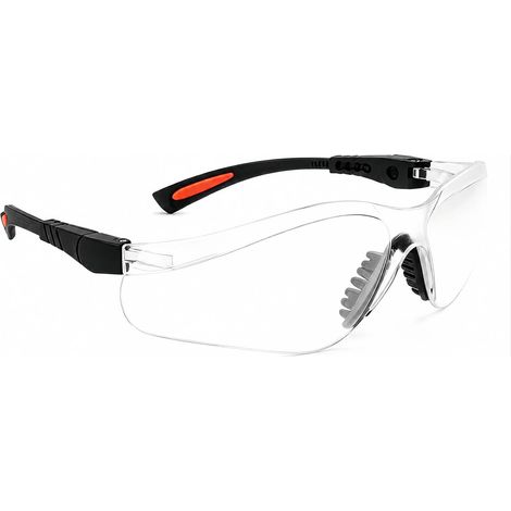 Lunettes de Protection Transparentes Lunettes de Sécurité Industrielles Anti-rayures avec Branches Réglables Adaptées aux Travaux Industriels Laboratoires Manipulations Chimiques (1/5)