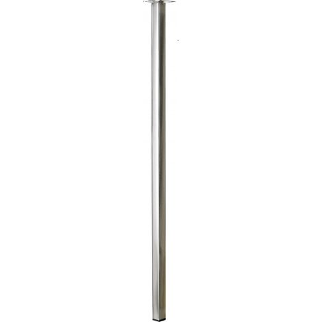 Festes quadratisches Tischbein, gebürsteter grauer Stahl, 80 cm HETTICH