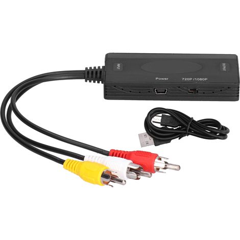 Convertisseur AV vers HDMI 720P pour TV - Adaptateur Multimédia Haute Définition (1/5)