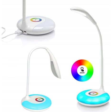 Lampe de bureau sans fil - Lampe de table flexible - 256 couleurs RVB (1/3)