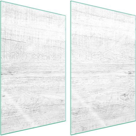 Plaque de protection en verre pour cuisine 2x35x52 bois (1/5)