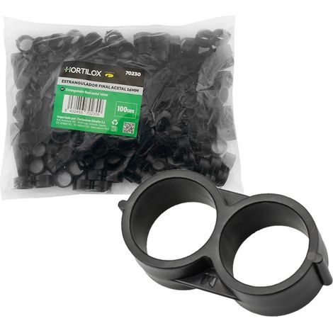 Estrangulador final acetal 16mm bolsa de 100 unidades (1/3)
