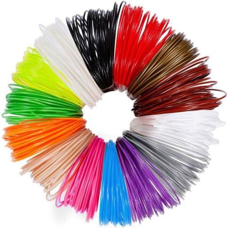 Filament 3D Stylo PLA 3D stylo filament 20 couleurs 1,75 mm 5 mètres (16,4 ft) chaque couleur Convient à la plupart des 3D Stylos (1/5)