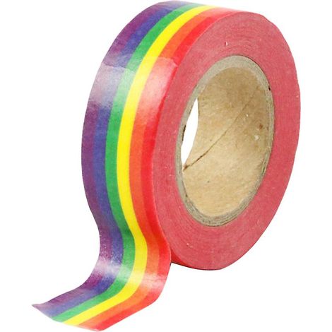 Ruban adhésif coloré arc-en-ciel de 100 cm, fournitures scolaires et de bureau, scrapbooking et loisirs créatifs (1/4)