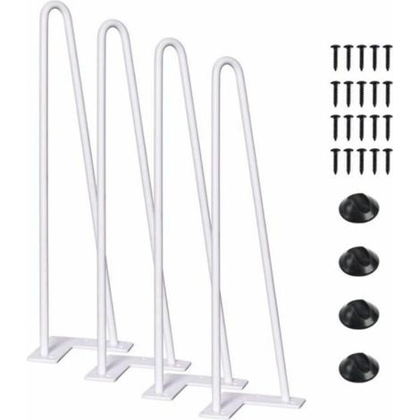 Meuble pied de table blanc 41 cm À l'intérieur et à l'exterieur (1/4)