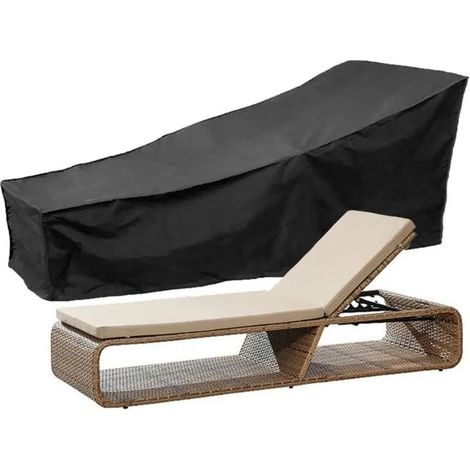 Housse imperméable pour mobilier de jardin, polyester 210D, anti-poussière, protection UV, 210 x 75 x 80 cm (1/4)