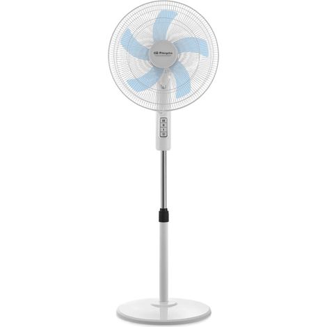 Orbegozo ventilador de pie SF 1040, 3 velocidades, cabezal oscilante multiorientable, altura regulable hasta 128 cm, 40 cm diámetro, 45 W