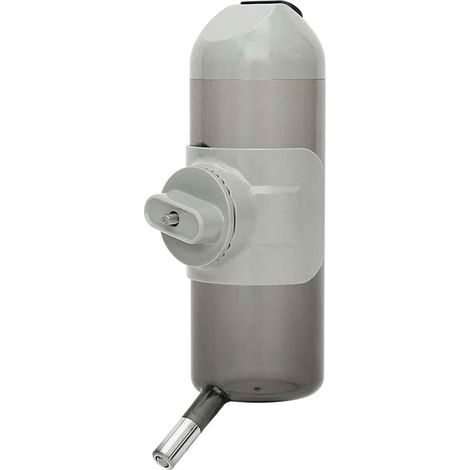 Distributeur d'eau pour animaux, bouteille de 500 ml, anti-goutte, pour chiens et chats, en gris.