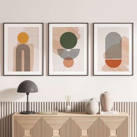 Lot de 3 Affiches / Posters Triptyque - Boho - 3 Affiches - 70x100 cm (Cadres non fournis) - Photo pleine page (1/5)