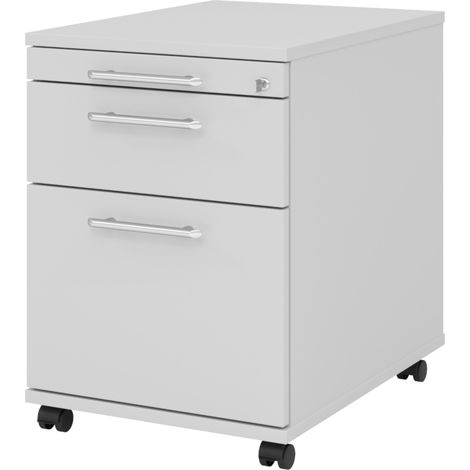 bümö office Rollcontainer - mit Hängeregistratur Grau
