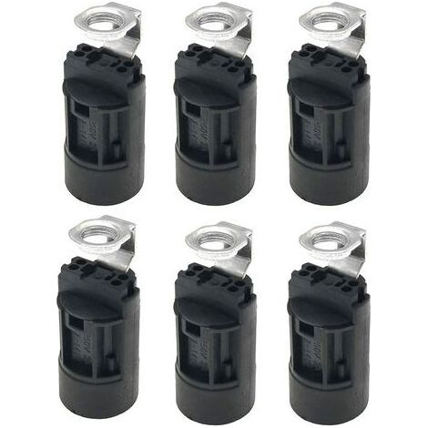 6pcs E14 Bougie Ampoule Titulaire Base de Lampe en Plastique Support de Douille de Lampe pour Fabrication de Lampes Lustre Restauration Lampe Projet de Finition (1/5)