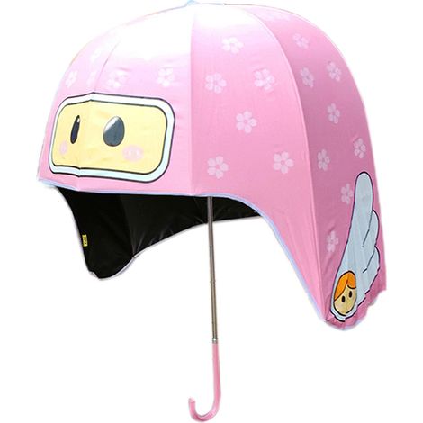 Parapluie enfant motif dessin animé 10 baleines anti-UV manche long rose hauteur 140cm abri solaire pluie