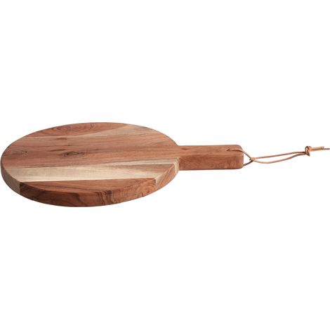 Premier Housewares Dark Brown Extra Small Chopping Board Acacia Wood Brown Boards Wood Round Wooden Chopping Boards Antibacterial Cutting Boards 30 x 3 x 50 (1/3)