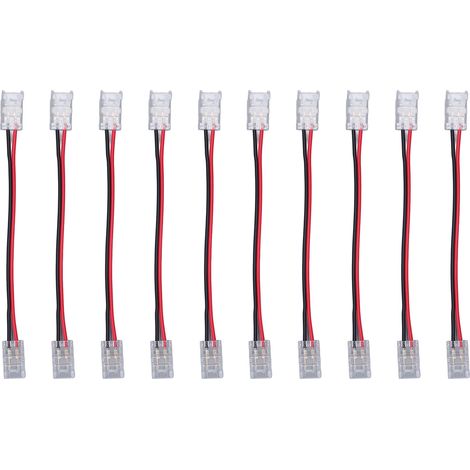 de 10 connecteurs professionnels double tête 8 mm 2 broches (1/4)