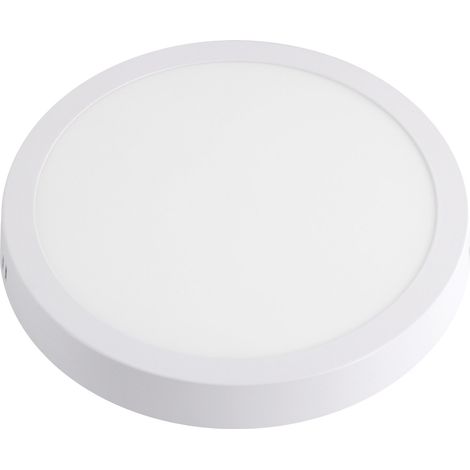 KRAMFOR Plafonnier LED 25W, montage en surface, Ø265mm, blanc