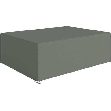 Housse protection mobilier jardin bâche Oxford imperméable hiver gris foncé 275 x 205 x 90 cm