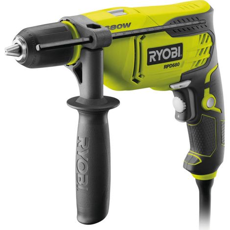 kit valigetta trapano a percussione elettrico ryobi "rpd680-k" 680 w