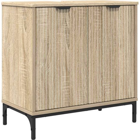 Gabinete de Lavabo para Baño Roble Sonoma 60,5 x 33,5 x 61 cm vidaXL (1/5)