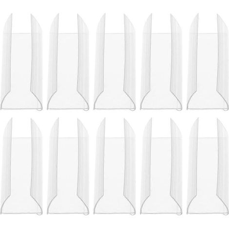 Lot de 10 porte-étiquettes de prix pour présentoirs de prix de supermarché et présentoirs de rayon.-6X2.5X2.2CM-Transparent (1/3)