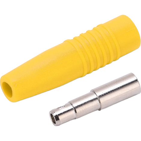 Fiche banane femelle 4 mm Connecteurs bananes en cuivre pur plaqué pour accessoires de test électroniques (jaune) (1/5)