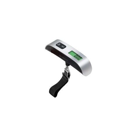 Pèse-bagages, Portable, LCD, Numérique, 50kg, Argent/Noir (1/5)