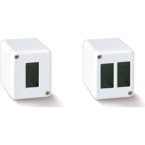 Scatola da Parete per Canalina Colore Bianco 1 Posto Feb Elettrica